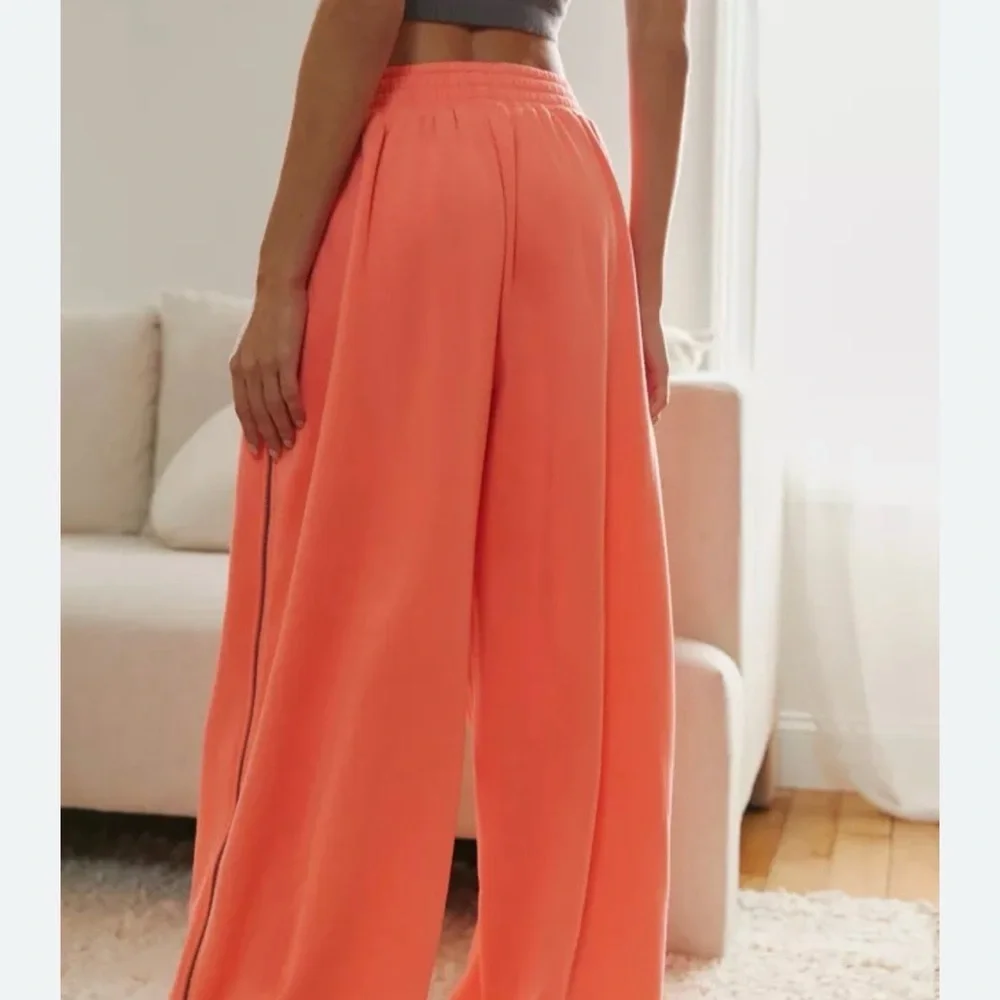 Urban Outfitters Out From Under Zippy Wide Leg Pants ~ XS ~ Heathered Tangerine - Picture 8 of 10